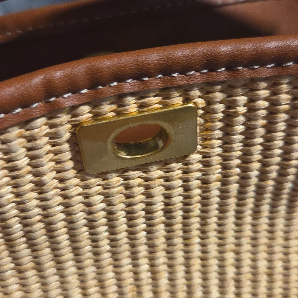 Mango Raffia Effect Bucket Bag - Picture 6 of 10